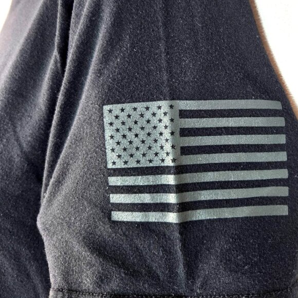 Under Armour Youth Freedom Flag T-Shirt Loose Fit Black Size YLG - Picture 4 of 6